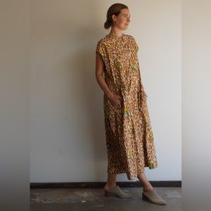 Toast Brown Print Dress